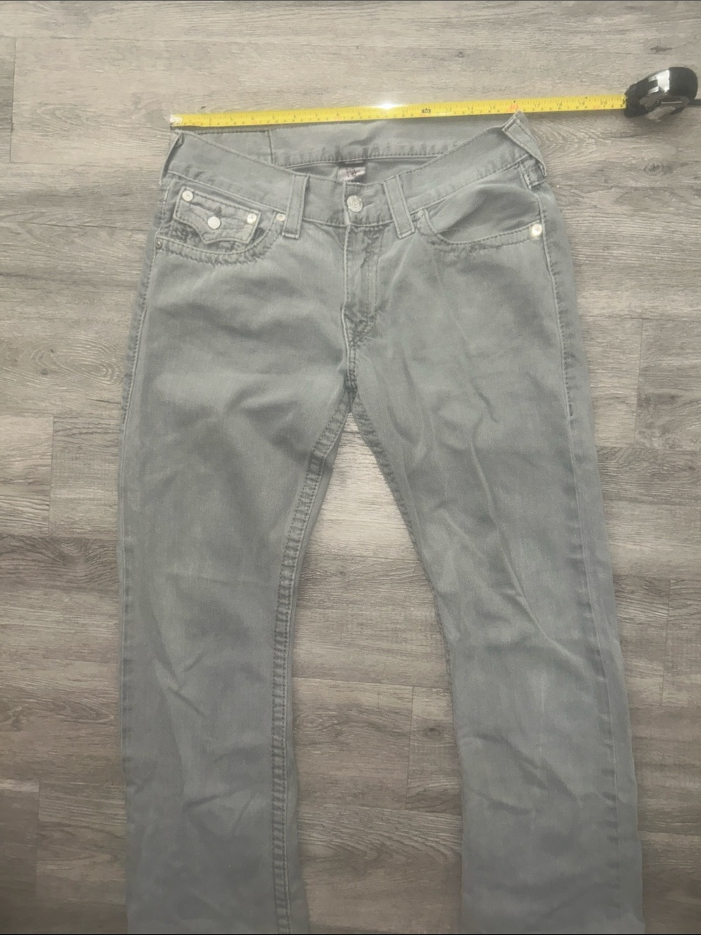 Men's Grey Straight Fit Jeans
